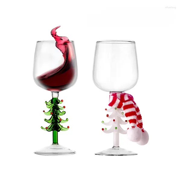 Verres à vin créatifs de Noël tasse d'arbre de Noël en toute sécurité