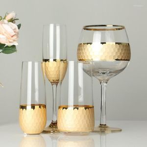 Wijnglazen creatief glas Clear Drinking Cup Tumbler Champagne Goblet Honeycomb Phnom Penh Whisky Brandy Home Water