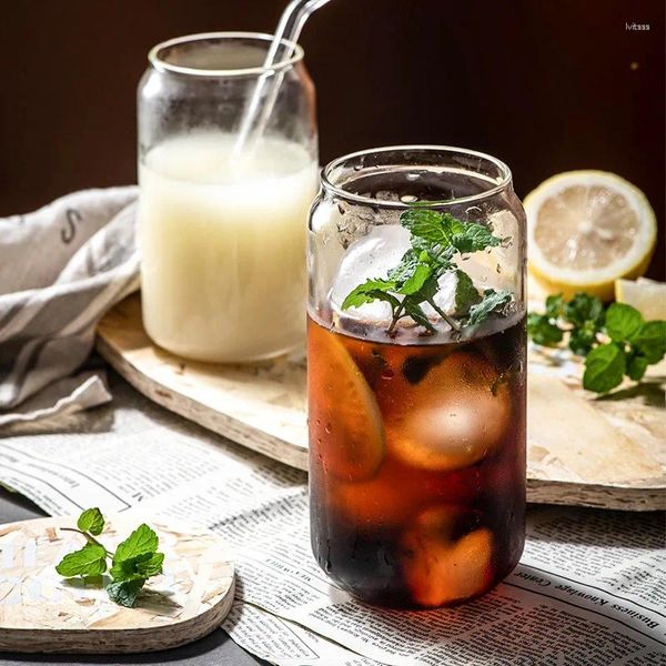 Verres à vin tasse en verre créative boisson froide canette de Coke jus de lait Transparent boire des tasses minimalistes tasses à café