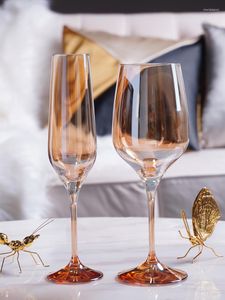 Verres à vin créatifs en verre doré, flûtes de mariage, tasses à Champagne, Bar El, verres pour la maison, accessoires décoratifs