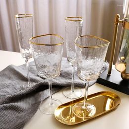 Verres à vin Creative Hammer Golden Edge Crystal Verre Champagne européen Gobelet Red Bar Glottecare Cocktail
