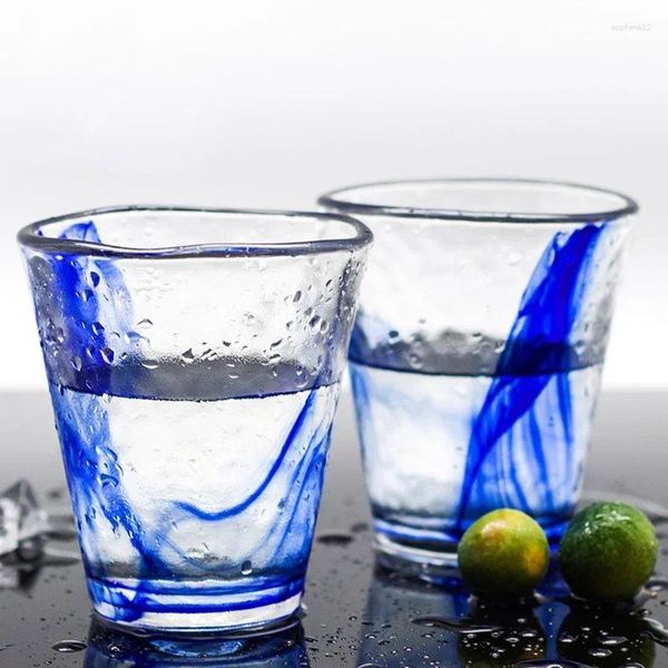 Verres à vin créatives Crimes Crystal Custs Crystal Blue Glass Whisky High Capti avec Capitre Bar Bar El Party Drinking Ware