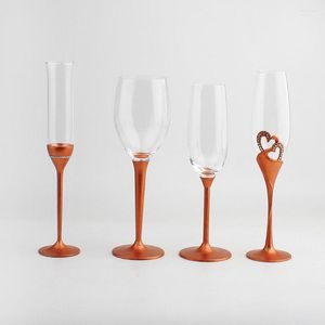 Verres à vin créatifs en verre rouge, Champagne de mariage pour la mariée et le marié, fête de Cocktail, décoration de Table à gâteau