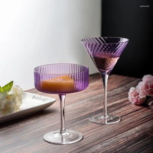 Verres à vin cristal gobelet tasse violette léger cocktail de luxe en verre champagne art à la main.