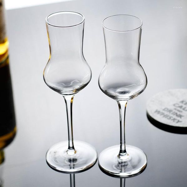 Verres à vin Cristal Tulip Rhum Liqueur Verre Older-Vintage Goblet Ecosse Whisky Whisky Snifter Brandy Nosing Apéritif Sweet Cup