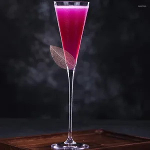 Verres à vin en cristal en forme de V, verres à Champagne, flûtes créatives pour Cocktail, Bar de mariage, Restaurant, gobelet à bulles douces