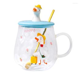 Wijnglazen Cup Vrouwelijke cartoon schattig kantoor Creative Ins Tea Coffee Mark Glas