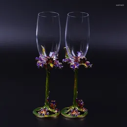Vers à vin mariage personnalisé Cadeaux créatifs de haute qualité Champagne mariée rouge marié de fête iris toast