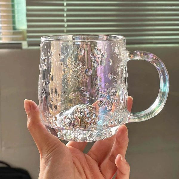 Copas de vino, bonita taza navideña, regalo, taza de cristal para café, té, leche, cerveza, agua clara, resistente al calor, 340ml