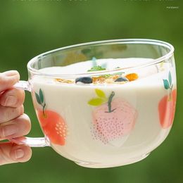 Wijnglazen schattige melkglas beker transparante thee koffie meiden dessert fruitsap drink dier ontbijt copos de vidro drinkware 5
