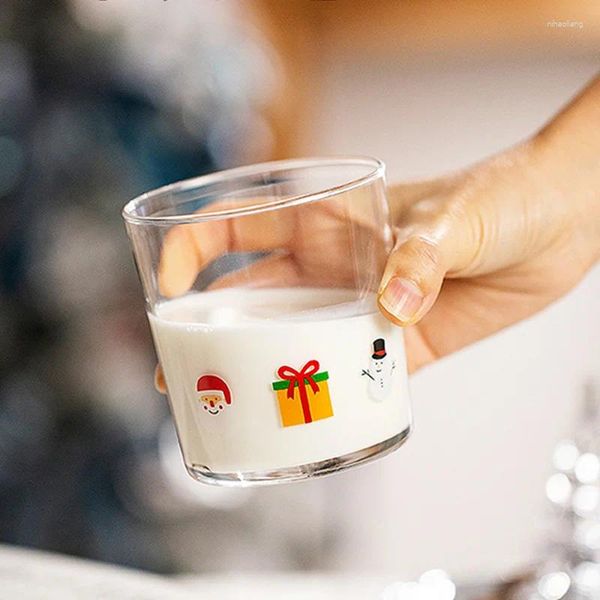 Verres à vin mignonnes tasses en verre imprimées bulles de verre à boire Bubble pour le jus de café glacé boisson Boîtier cocktails de thé.