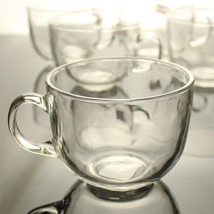 Verres à vin mignon bouteille d'eau tasse en verre tasse à café pour boire du thé gobelets lait Transparent avec poignée