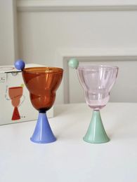 Copas de vino con diseño de azúcar, copa de frijol, agua, postre, champán, regalo, copa de burbujas, cristalería para beber cóctel