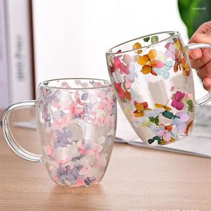 Wijnglazen Dubbellaags Glazen Bekers Hoge Borosilicaat Melk Koffie Kerst Drijfzand Muur Mok Waterfles