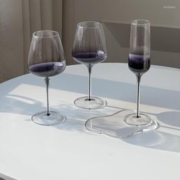 Wijnglazen droom paarse gradiënt beker beker creatieve persoonlijkheid huis keuken gekleurde champagne glas licht luxe decoratie