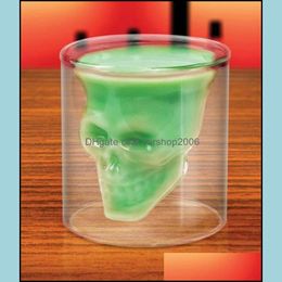 Wijnglazen drinkware keuken eetbar huizen tuin mode 25 ml kopje skl glas s bier whisky Halloween decoratie creatief feest trans