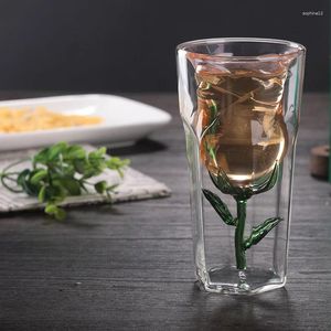 Copas de vino de doble uso con forma de flor, portavelas, copas de cristal, cóctel, barra de agua, jugo, té helado