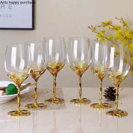 Wijnglazen Emaille Kristal Wijnglas Set Cup Beker Drinkglazen Drinkware Decoratieve Rode Cocktail Gift 231205