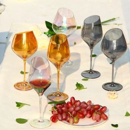 Copas de vino Europa Copas de vino con boca inclinada Copa de cristal sin plomo Copa de champán Tazas de agua Bar de bodas Vasos 231205