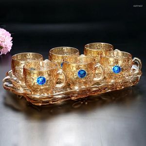 Wijnglazen Europeaan Simple en Creative Crystal Glass Cups Huishoudelijke Set woonkamer Flower Tea Cup Drinkwatervak
