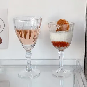 Wijnglazen Huisglas in Europese stijl Rode set Gegraveerde champagne Whiskeybeker Reliëfsapdrank