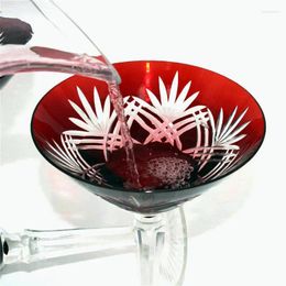 Verres à vin Style Européen Martini Verre Gobelet de salporte sculpté à la main pour cocktails Rouge et Whisky