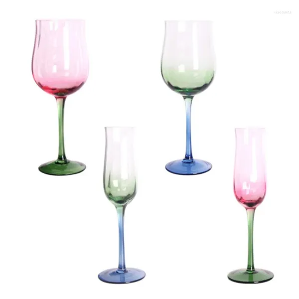 Copas de vino, exquisitos colores contrastantes, copa de 150-400ml, copa de champán roja Artificial, vasos para fiesta familiar