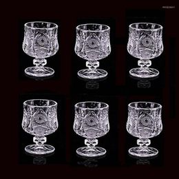 Wijnglazen vloer staande koffie als beker set mini goblet kristal ogende glas en zoete presentatie waterlikeur 6 pc's