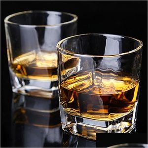 Verres à vin De Qualité Alimentaire Plomb Blanc Whisky 170Ml Coupe En Verre Bouche Lisse Jante Surface Élégante Épaissir La Barre Inférieure Tasse Dh0537 Drop Deliver Dhdut