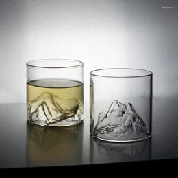 Wijnglazen Fuji Mountain Glass Tea Cup Vintage Japans water Hoge temperatuurbestendig