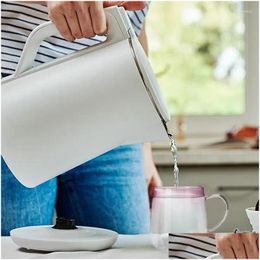 Verres à vin Tasses à café en verre 430 ml Drinkware créatif Tasse à thé claire avec coeur 3D Tasse de jus de lait résistant à la chaleur pour femmes hommes maison D Dhatd