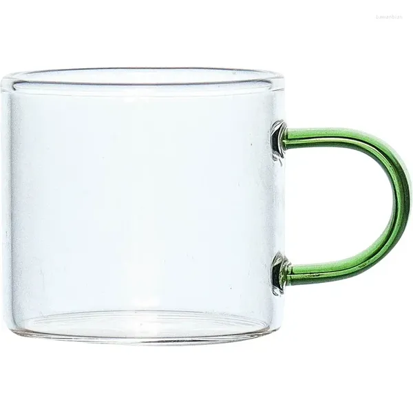 Copas de vino, tazas de café transparentes, taza con mango maestro, juego de té Fu con verde grueso, Kung, resistente al calor