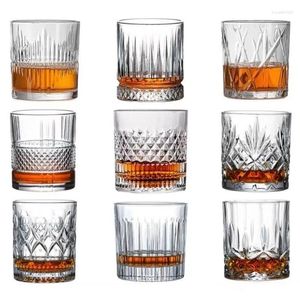 Verres à vin verre Transparent Whisky tasses sans plomb haute capacité Vodka Bar fête bière Brandy tasse Drinkware