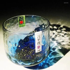 Verres à vin en feuille d'or cristal étoile tasse japonais coule de verre en verre