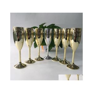 Wijnglazen Goud Plastic Acryl Goblet Moet Chandon Champagne 170 ml Acryl Cups Celebration Party Wedding Drinkware Glass Cup in Dh4it