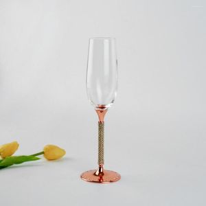 Verres à Vin Cristal Doré Décoré Support Gobelet Personnalis Mariage Mariage Champagne Grillage Flûte