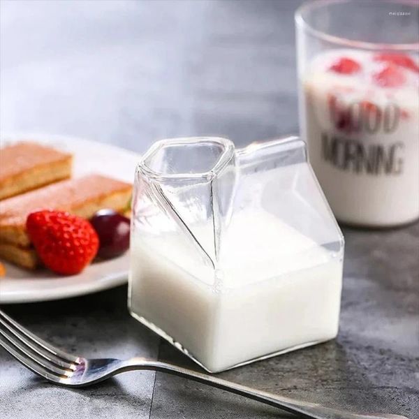 Verres à vin demi-pinte lait Carton tasses verre créatif personnalisé maison petit déjeuner jus café Design Unique Netflix