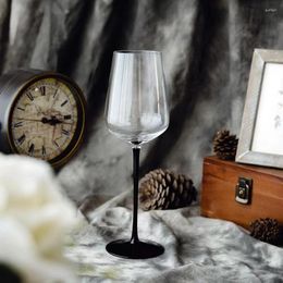 Wijnglazen Handgemaakte rode en zwarte stengel Bordeaux Bourgondië Huishouden Landvrije kristal champagne Goblet Gift Box met grote capaciteit