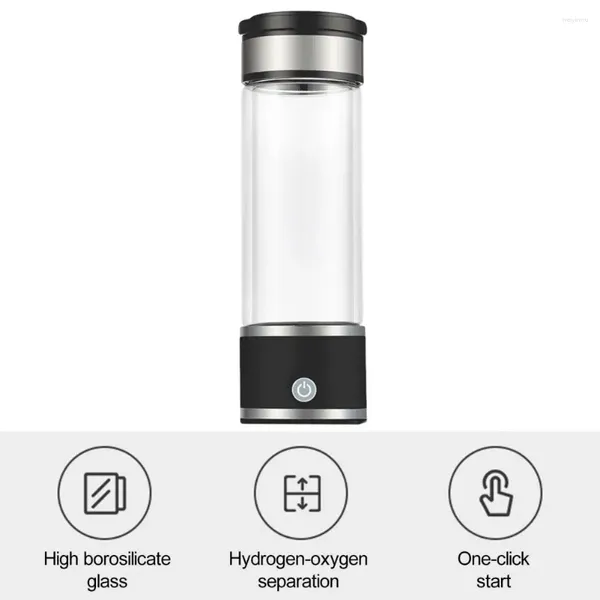 Casas de vino Generador de hidrógeno portátil portátil de agua con infusión de hidrógeno saludable para viajes en casa 420 ml de ionizador