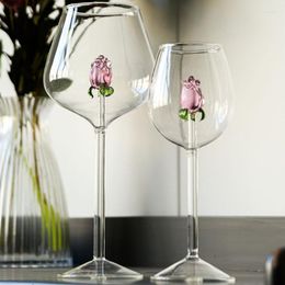 Wijnglazen hartstuk creatief huishouden stamware roze rode gokjes cadeau beker wit heerlijk ingebouwde 1 glazen roze