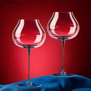 Verres à vin Verre à vin rouge en cristal haut de gamme Gobelet en verre de cristal Ensemble de verres à boire Flûte à champagne Verres à coupe Caliz pour boissons Verre à vin L240323
