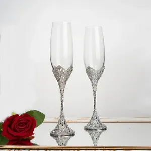 Verres à vin pied haut cristal rouge tasse créative maison Champagne verrerie beauté lumière luxe éveil coffret