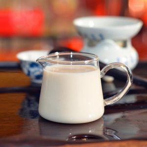 Wijnglazen hoge temperatuur resistent dubbele mond melkkannen kleine glazen beker espresso mug delen koffiemokken