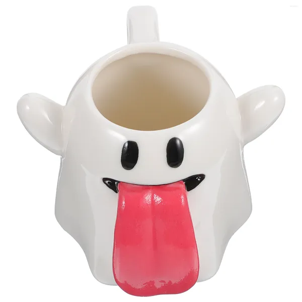 Copas de vino, taza de agua para el hogar, vaso fantasma, taza temática de Halloween, tazas de cerámica para jugo, leche para el hogar