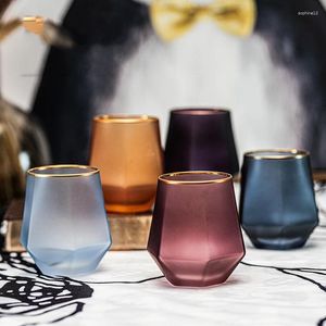 Verres à vin ménage moderne minimaliste coloré givré vitre vitre