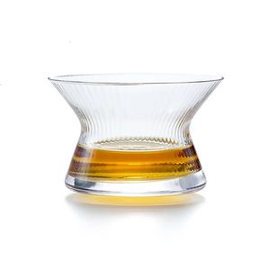 Verres à vin Japonais Edo Kiriko Whisky Spin Glass Neat Bowl Collection Crystal Whisky Cup Cappie XO Snifter Limited Boîte-cadeau en bois 231009