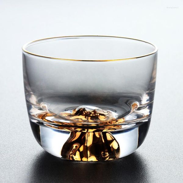 Verres à vin tasse en verre japonais cristal manuel thé en or verrerie de haute qualité pour bouteille d'eau potable Champagne