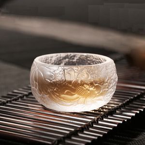 Wijnglazen Japanse glazen glazen cup master cup crystal kung fu thee rain lotus mok kleine set huishouden 221124