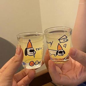 Wijnglazen Japanse minimalistische puppyglasbeker Een nichetype vloeistofbeker grote capaciteit Juice drink cadeaubakje