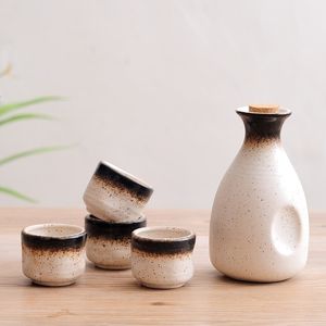 Copas de vino Estilo japonés sake cerámica dispensador licor vino olla vino blanco taza conjunto hogar alta temperatura crema barware Winebowl 221121